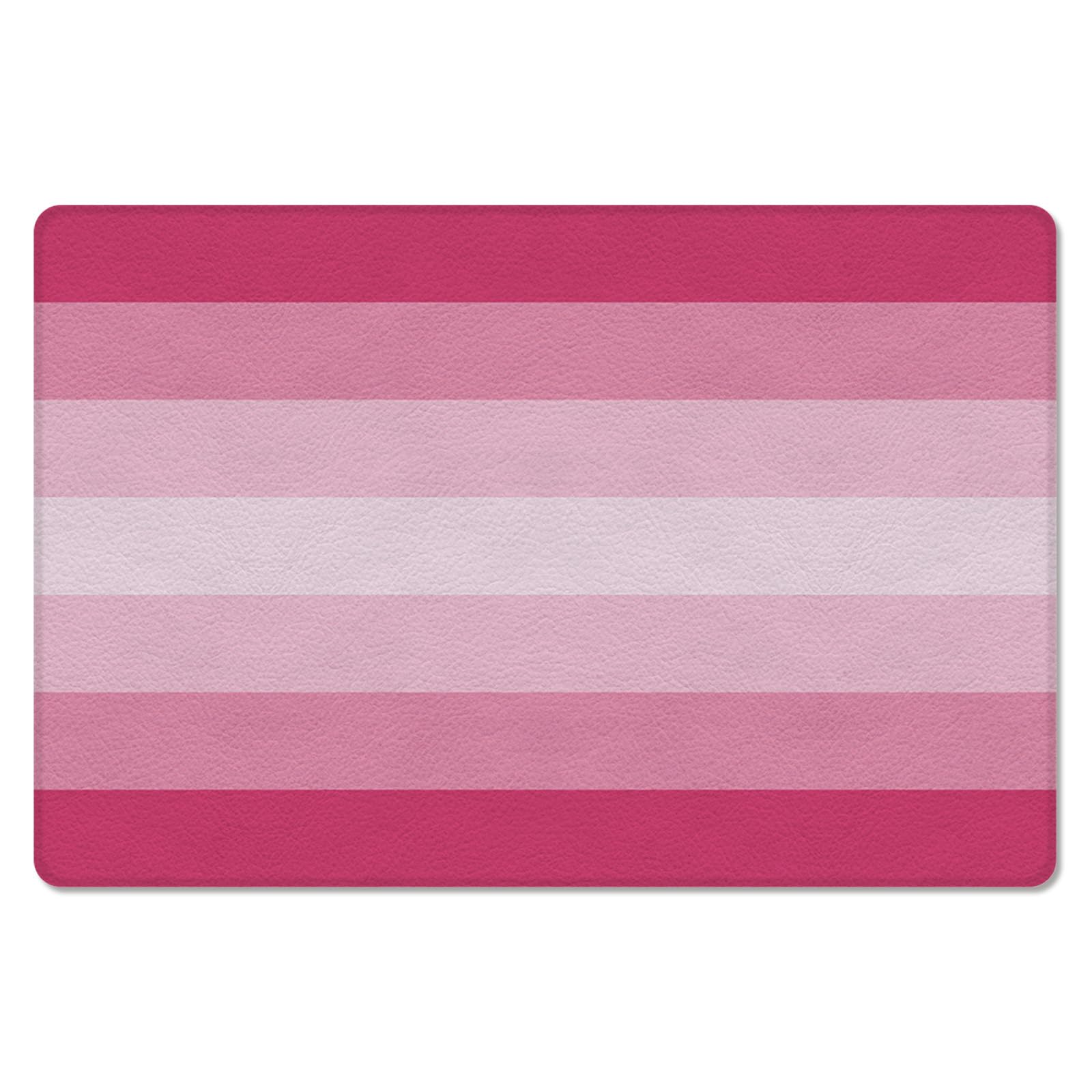 Gradual Pink Stripes Kitchen Bath Door Mat Cushioned Runner Rug,Washable Welcome Floor Sink Antifatigue Mat,Waterproof & Non-Slip Comfort Standing Doormat,Pastoral Contemporary Geometric 18