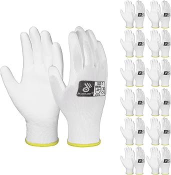 HANDLANDY HLDD PU Coated Safety Work Gloves, 6/12 Pairs Work Gloves
