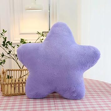 Star Pillow - Skin-Friendly and Breathable Nap Pillow for Home, Office, and Car Purple, 15.7in40cm