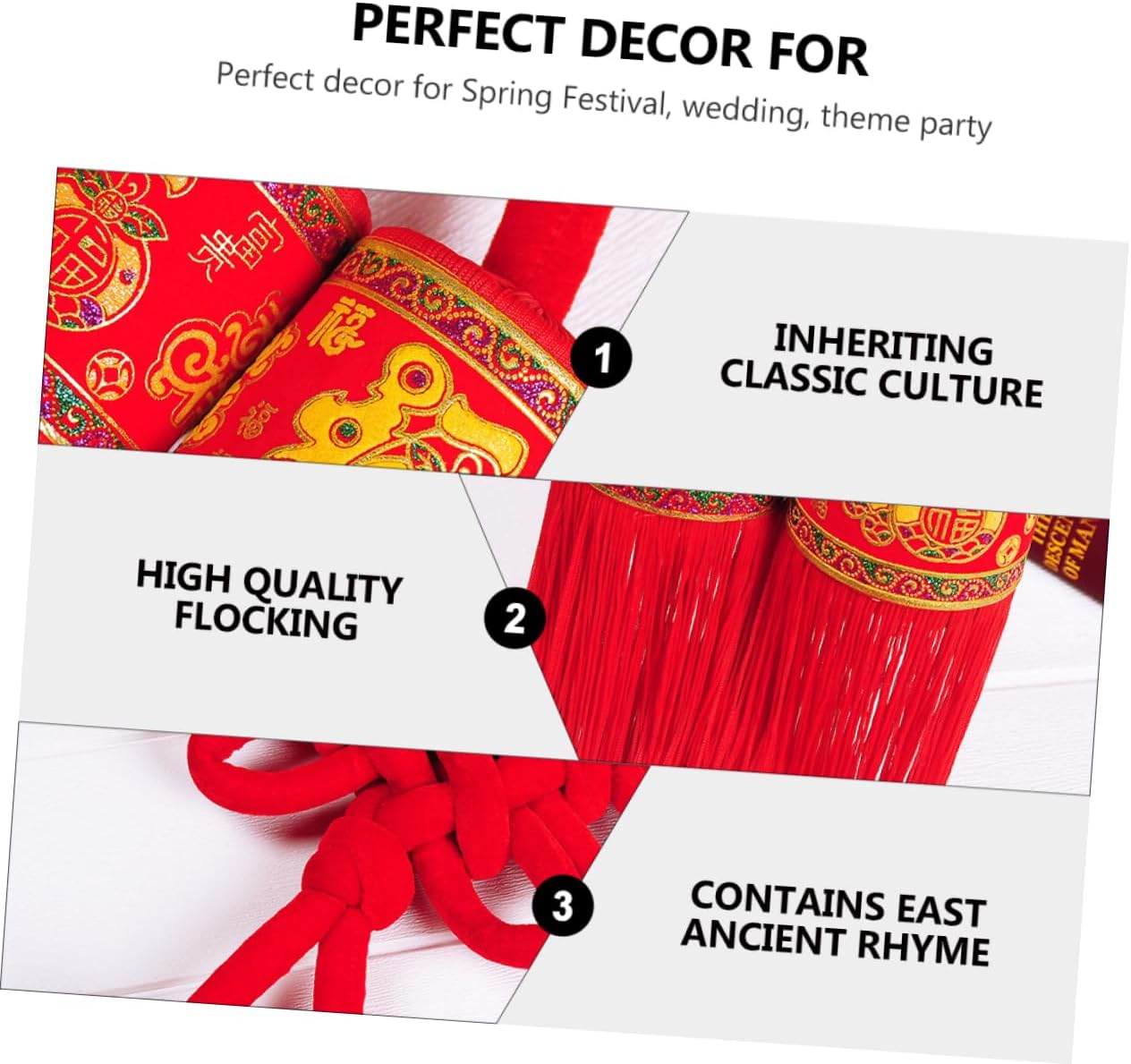1pc Vintage Large Red Chinese Knot Pendant for Spring Festival Decorations Traditional Chinese Knot Tassel Ornament for Home and