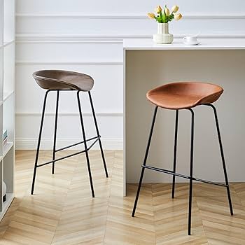 Amazon｜VRGT カウンターチェア バーチェア ブラウン2 ハイ