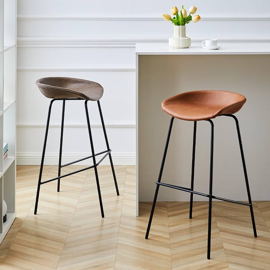 Amazon｜VRGT カウンターチェア バーチェア ブラウン2 ハイ