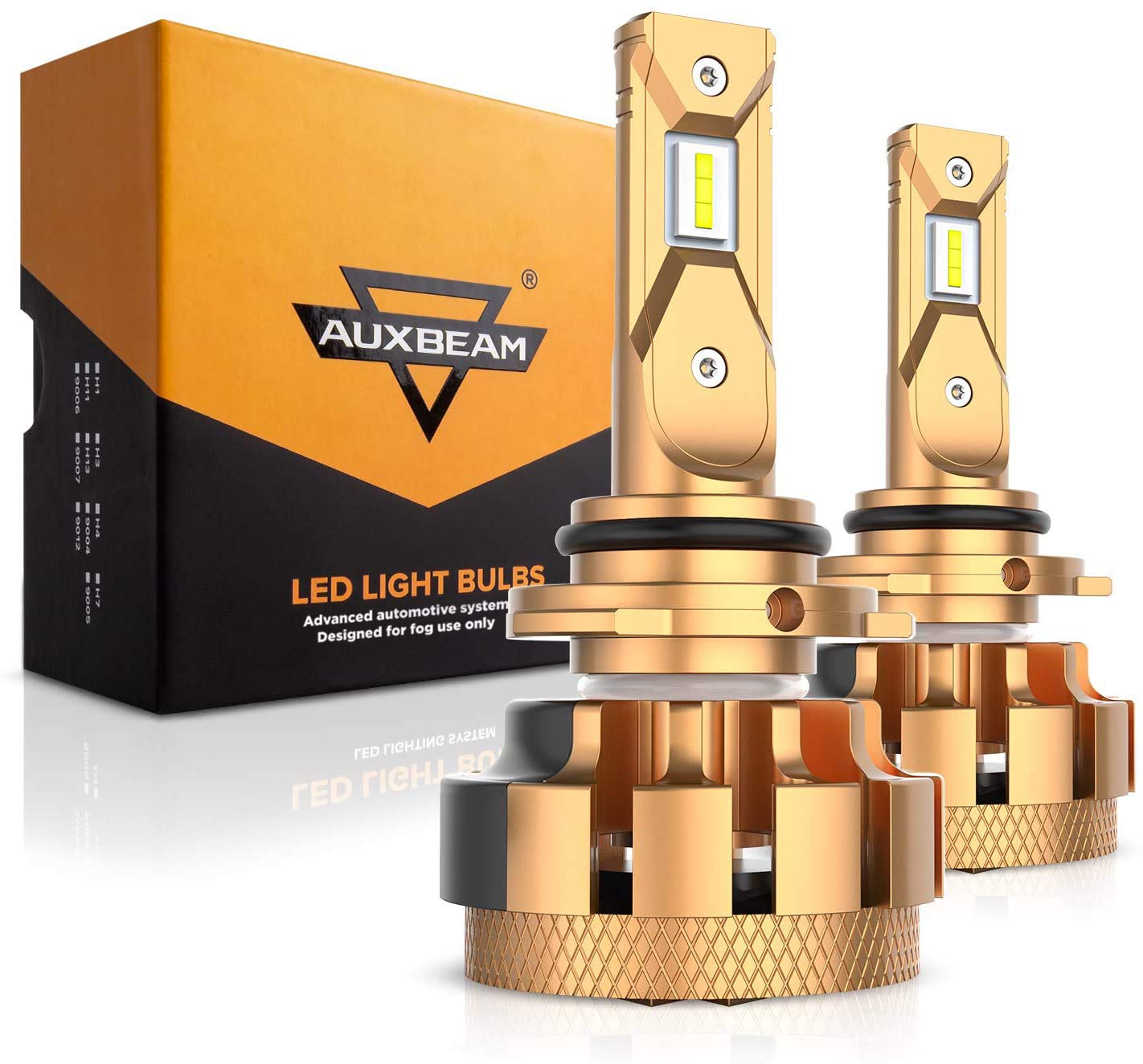 Auxbeam9006/HB4 LED Bulbs, Upgraded F16 Plus Series LED Light Bulbs 70W 18000lm Led Conversion Kits 500% Brightness Halogen Replacement Bulbs with 3RD Generation IC-Driver Plug & Play