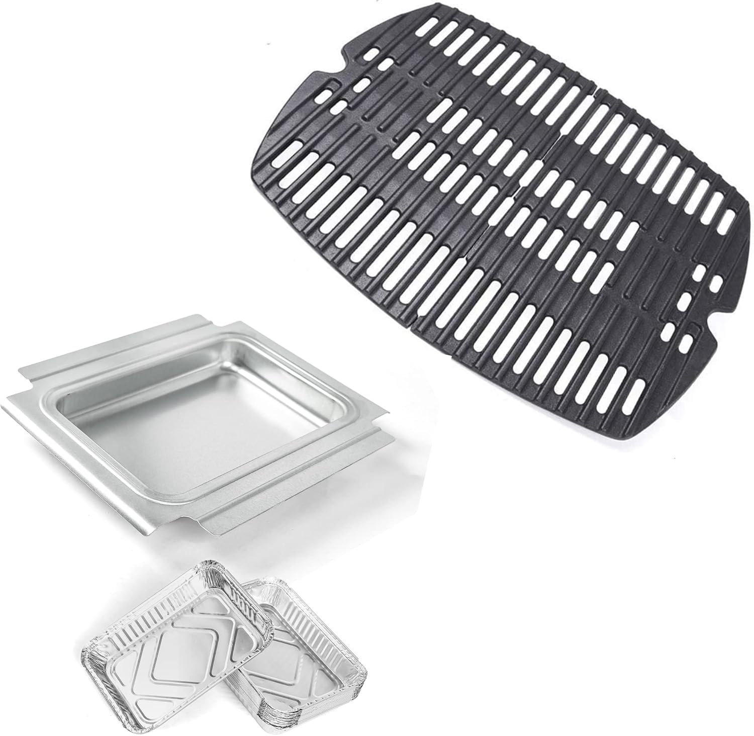 Uniflasy 80346 Catch Pan 7644 Cast Iron Cooking Grates for