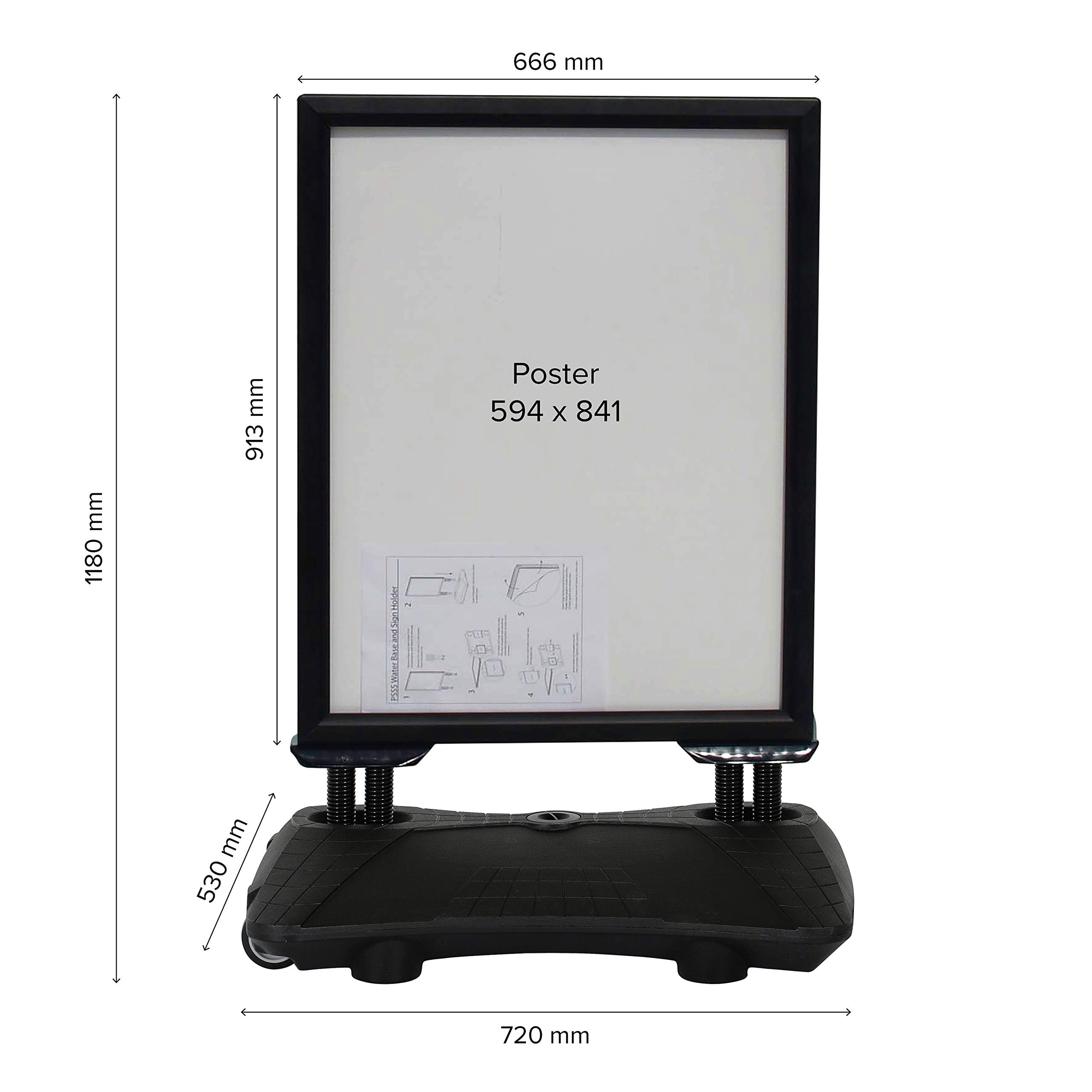 WindPro® PREMIUM | Plakataufsteller A1 wasserfest schwarz | GEN2
