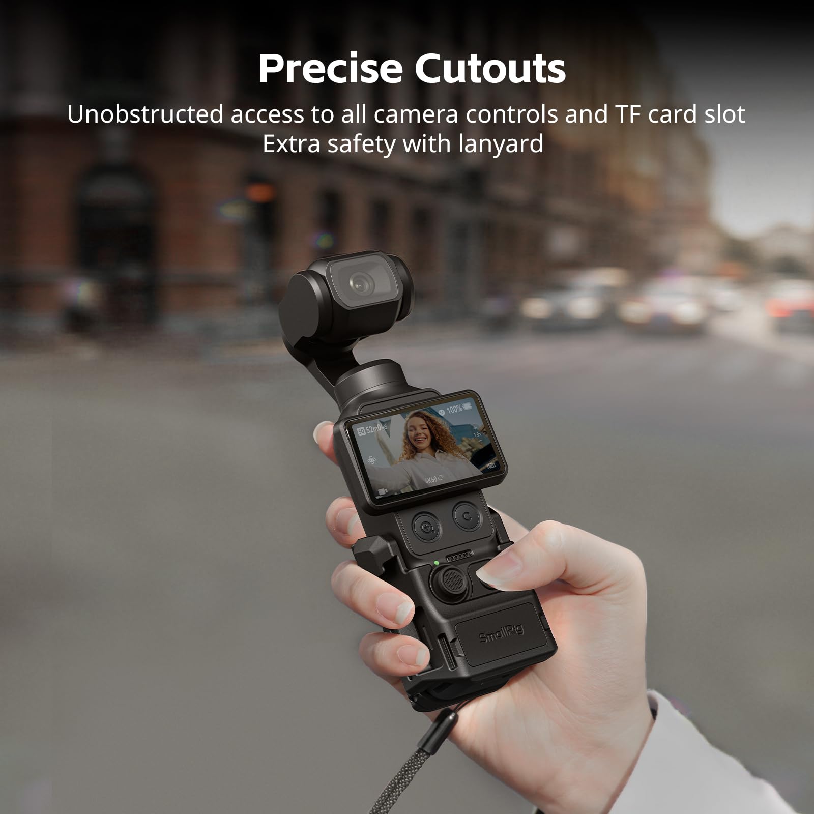 SMALLRIG Pocket 4/3 Aluminium-Schutzkäfig, Erweiterungsadapter-Zubehör für DJI Osmo Pocket 4/3, mit 1/4"-20-Gewindebohrungen, Blitzschuhhalterung, Magnetischen Schnellwechselschnittstellen - 6002