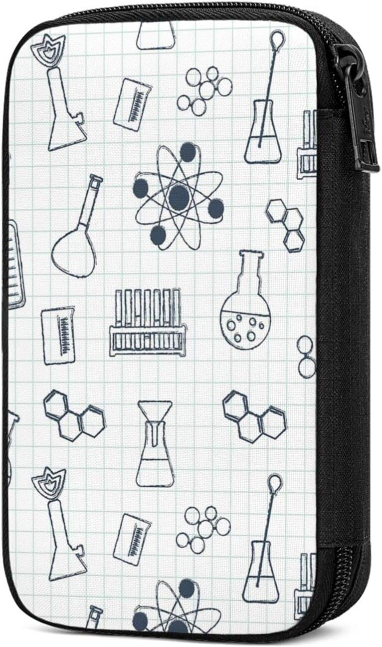 ガジェットポーチ トラベルポーチ 科学柄 化学元素 分子式 充電器ポーチ おしゃれ 小物入れ 大容量 デジタルバッグ 出張 耐衝撃 旅行 オフィス収納 ケーブル 多機能 Pc小物収納ケース 爆安 収納ポーチ 便利グッズ