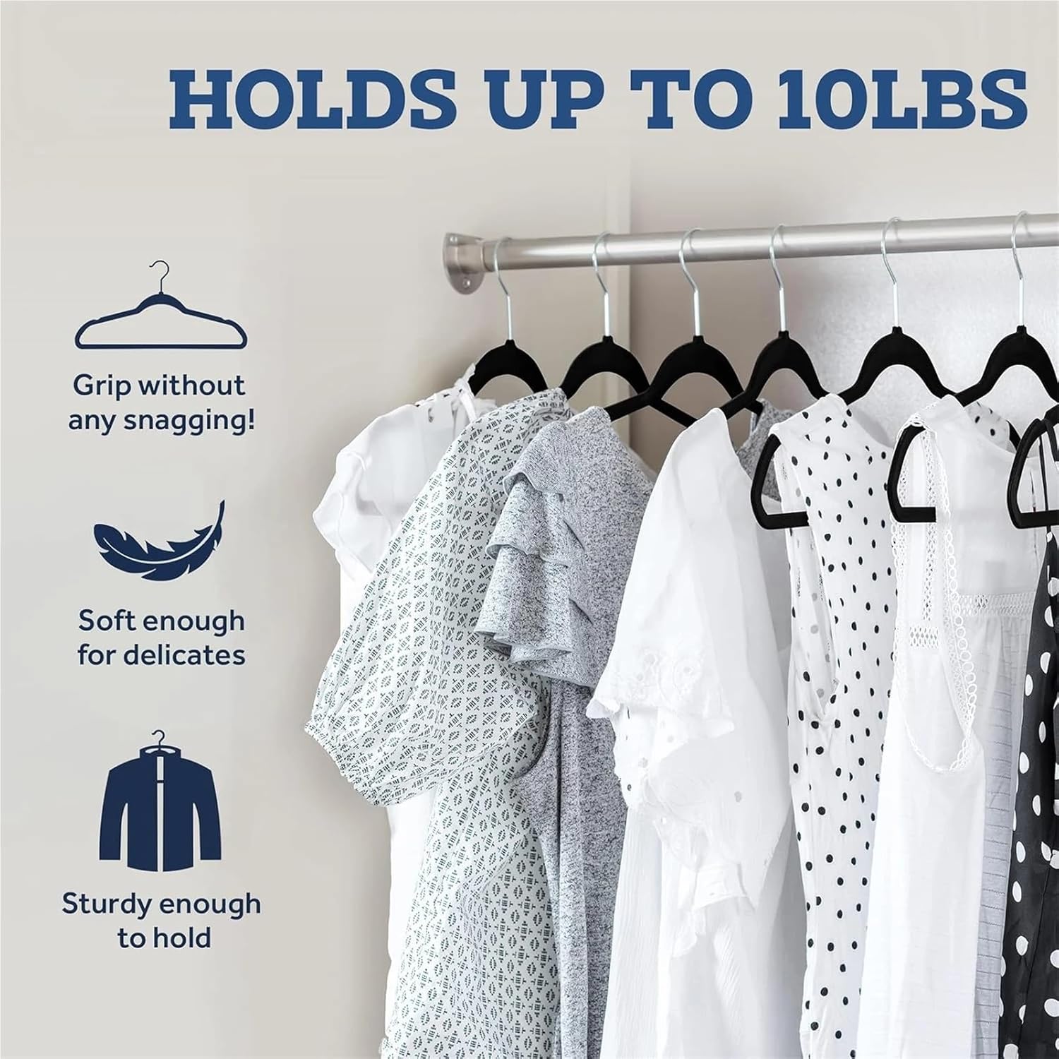 Coat Hanger Hanger 10/20/30pcs Heavy Duty Non-Slip for Coat Pants and Formal Wear(Black-20pcs)