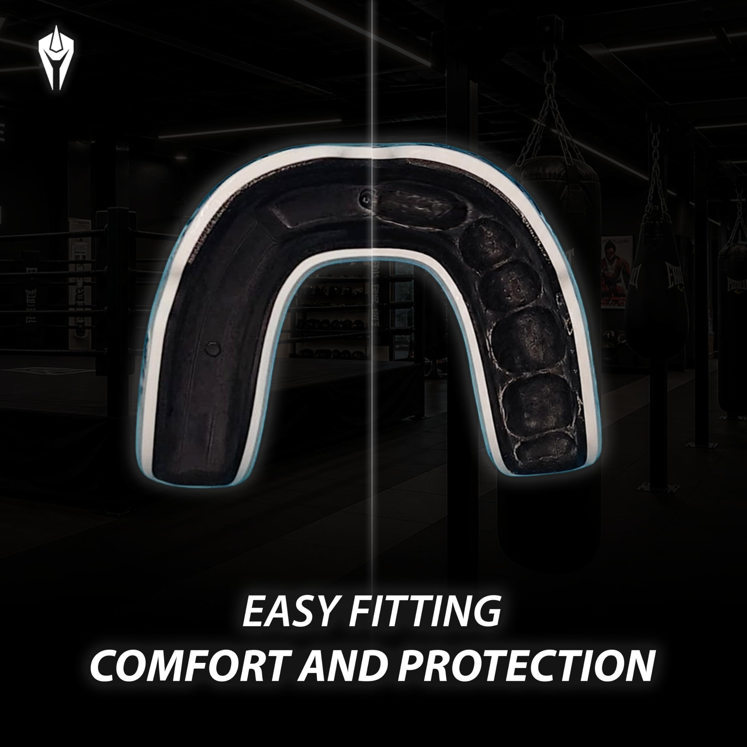 Titan Sports Paradenti – Custom Fit Boil and Bite Gum Shield per Boxe, Rugby & MMA – Shock Absorbing Adult Mouth Guard – Warp, Senior