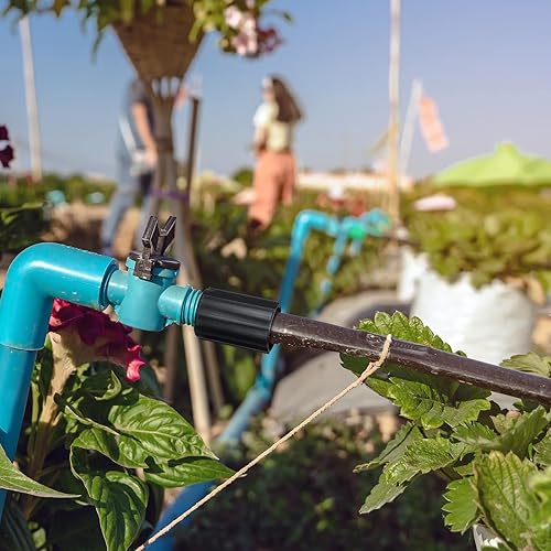 Miniatura 6 de Yahenda 5 piezas de 12 pulgada PVC doble hembra roscado acoplamiento aspersor extensión de tubería Riser sistema de riego por goteo jardín acoplador