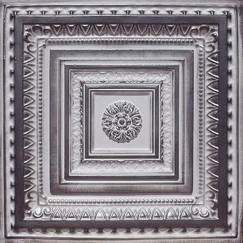 30pc of Brilliance Silver/White 24"x24" PVC 20 mil Ceiling Tiles - Covers About 120sqft