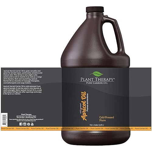 Miniatura 5 de Plant Therapy Aceite portador de almendras de albaricoque 1 gal. Un aceite base para aromaterapia, aceite esencial o uso de masaje