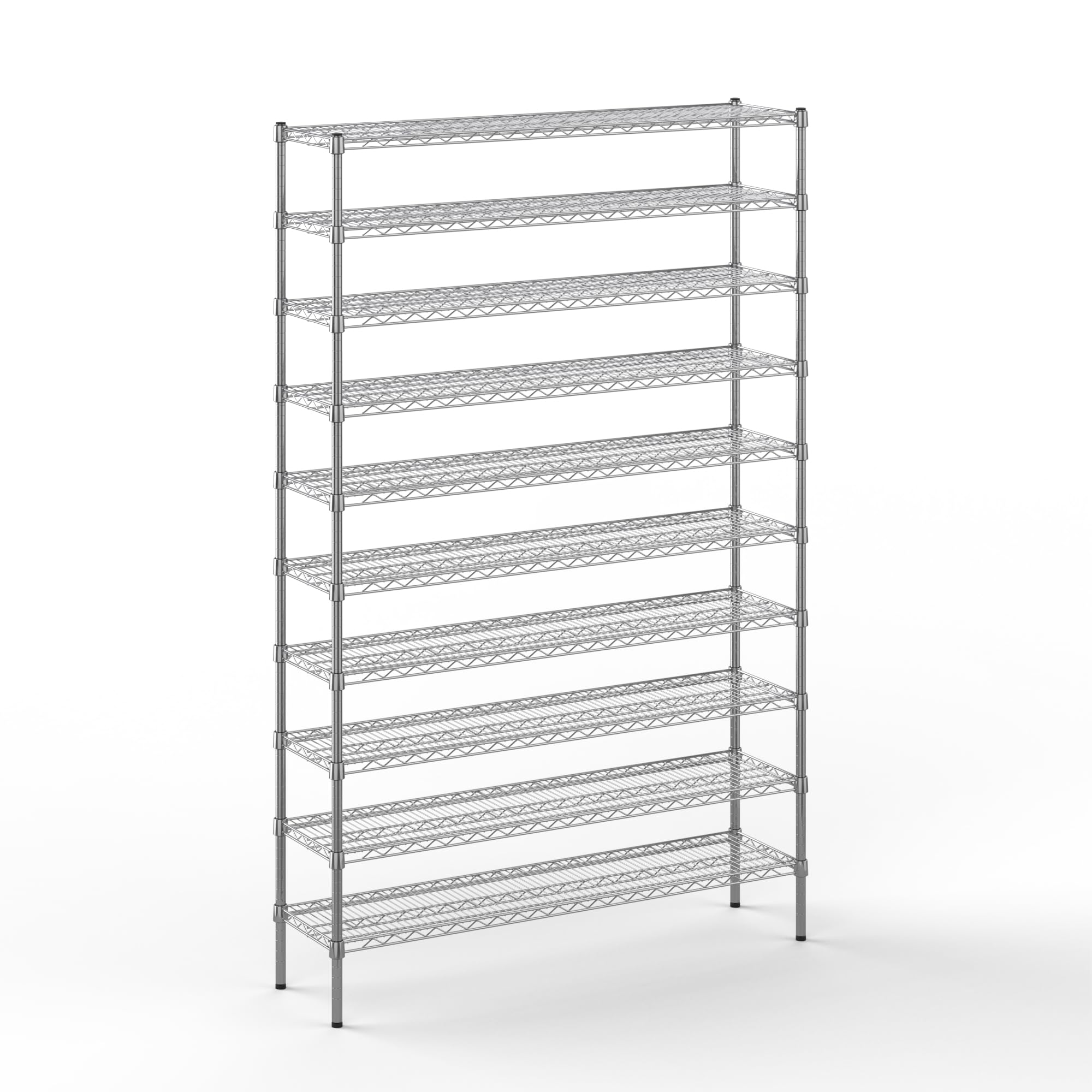 14" Deep x 54" Wide x 86" Height x Wire Shelving Kit | 10-Tier | NSF Commercial Storage Rack Unit