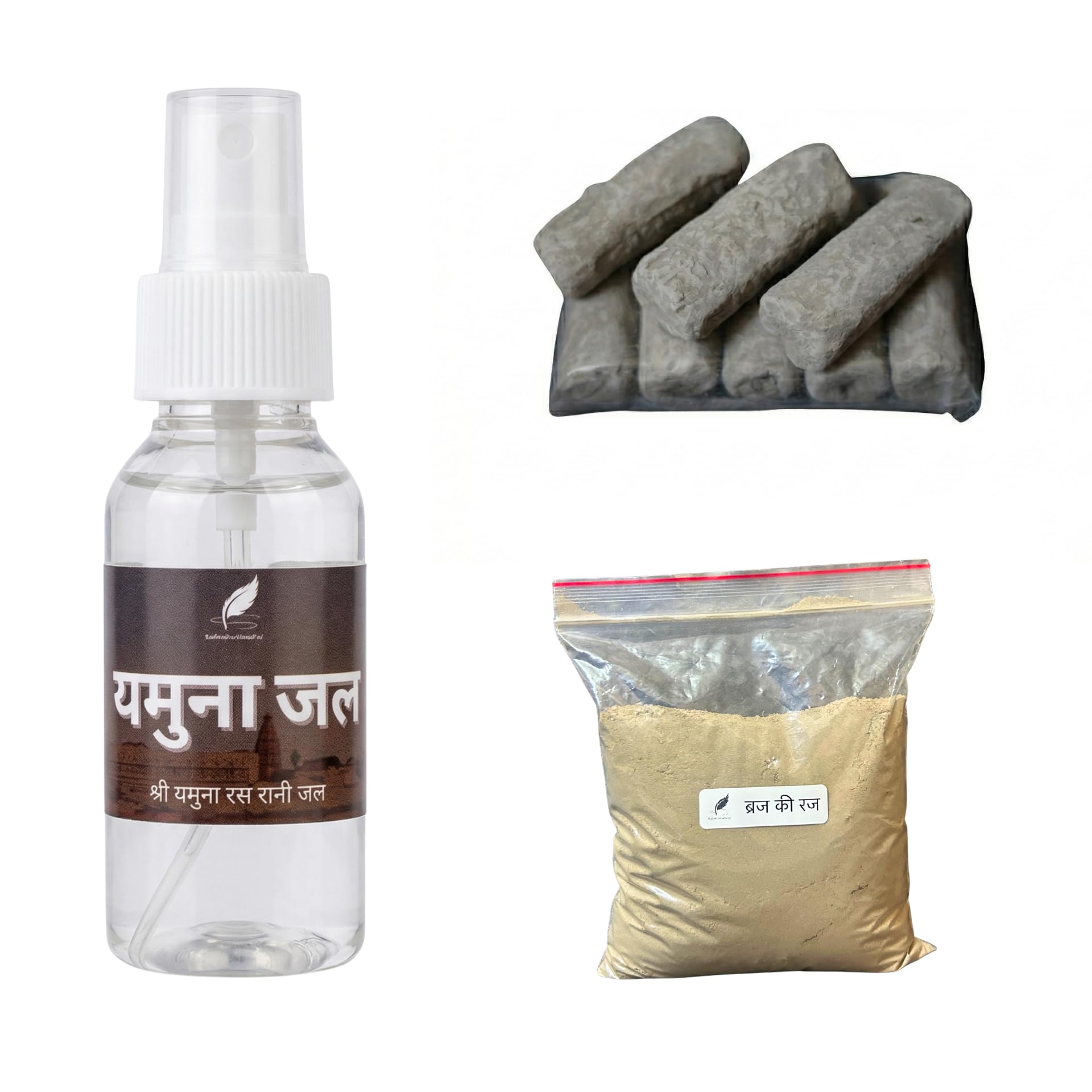 Authentic Vrindavan Spiritual Combo - Shri Yamuna Jal (50ml), Sacred Braj Raj Powder (100g) & Braj Raj Tilak Sticks (5 Pcs) for Daily Pooja, Purification & Spiritual Blessings-image-24