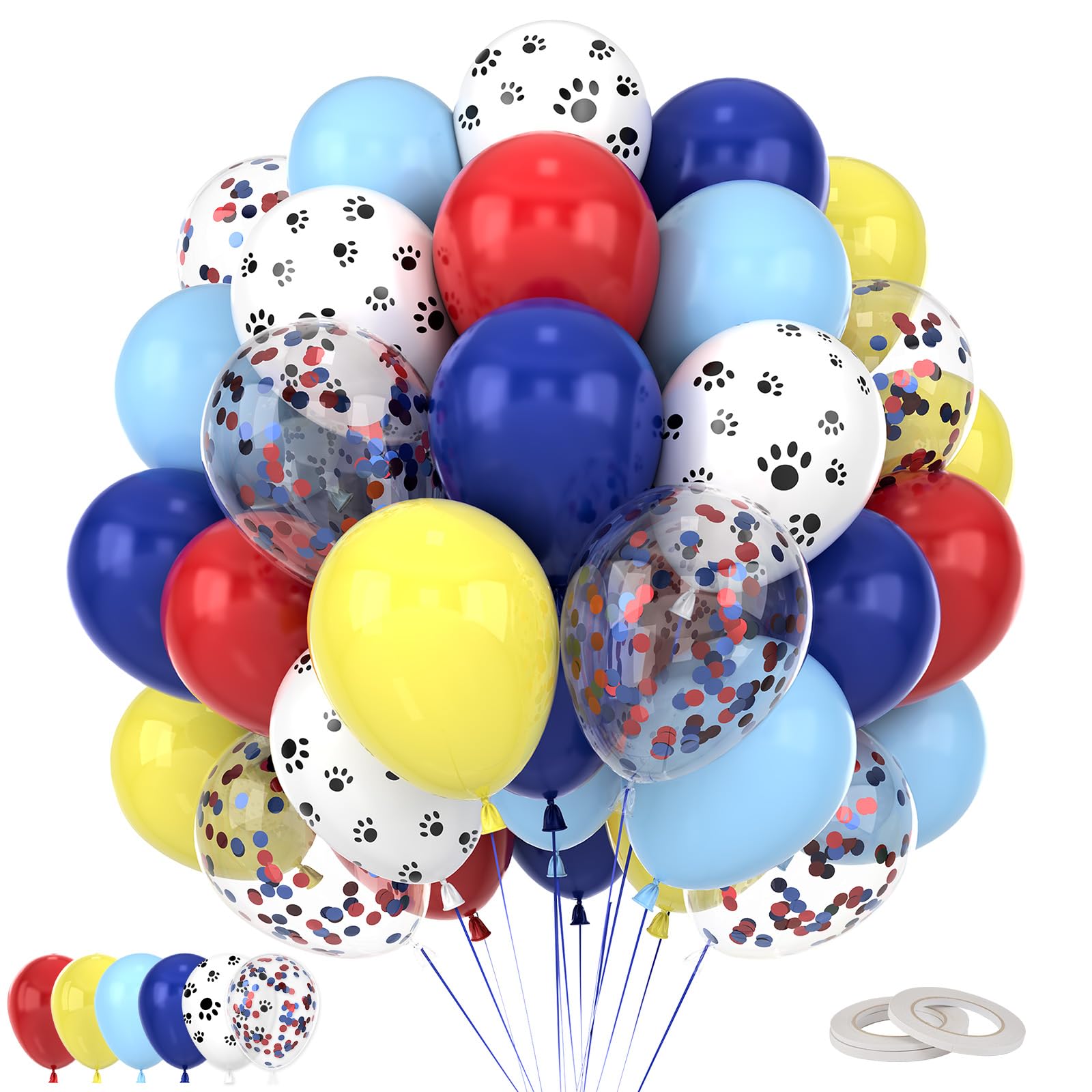 Tantanbear Latex Party Balloon Set, Eco-friendly Decorative Balloons, 42 Pcs Mixed Colors Balloons for Birthday, Celebration & Event Decoration for Adults and Kids