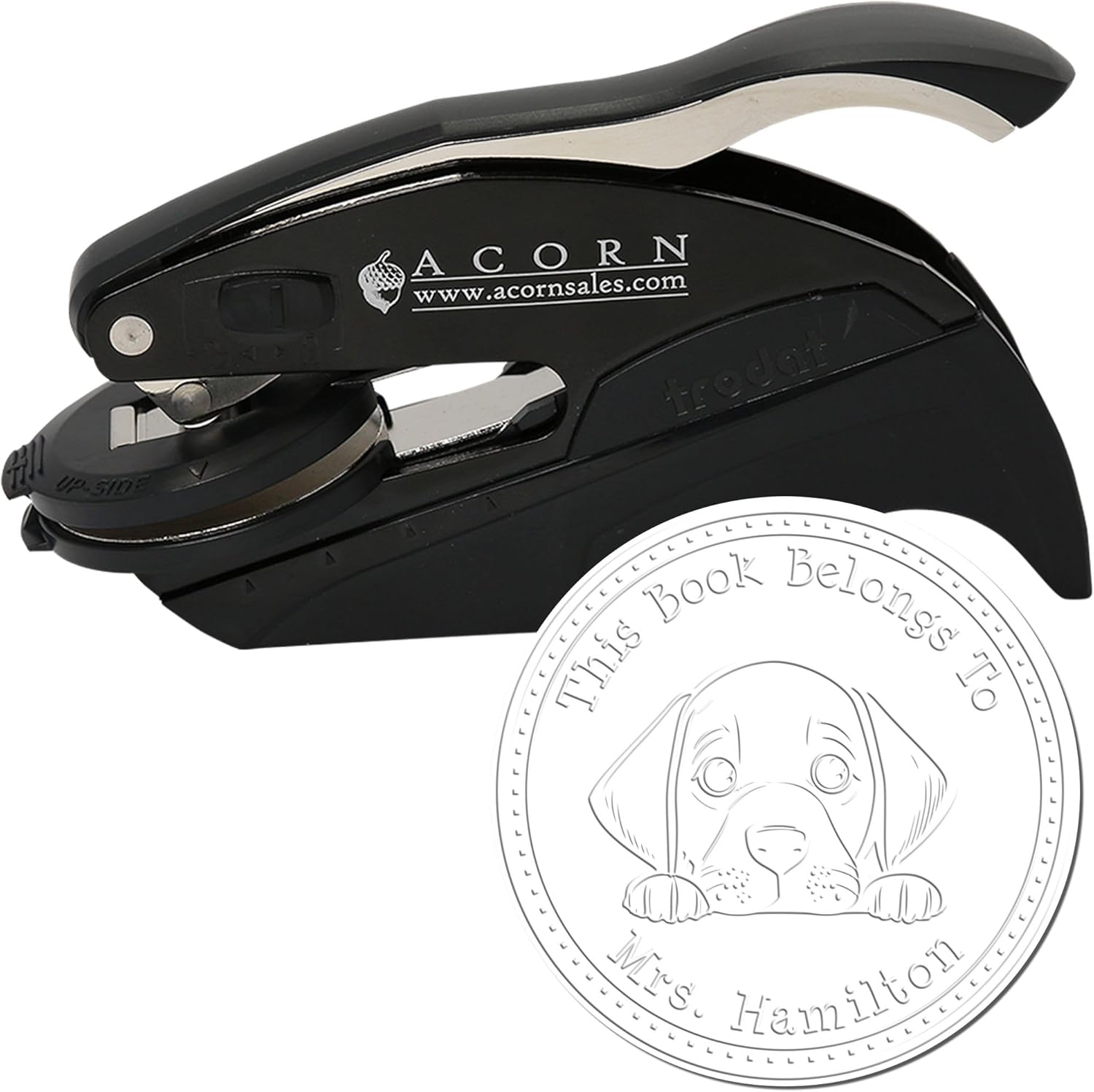 Custom-Made Vizsla Dog Seal Embosser, Ideal for Historians, Unique Book Ownership Label Stamp, Hybrid Design, Personalized Library Collection, Vizsla Dog Lovers' Essential Tool