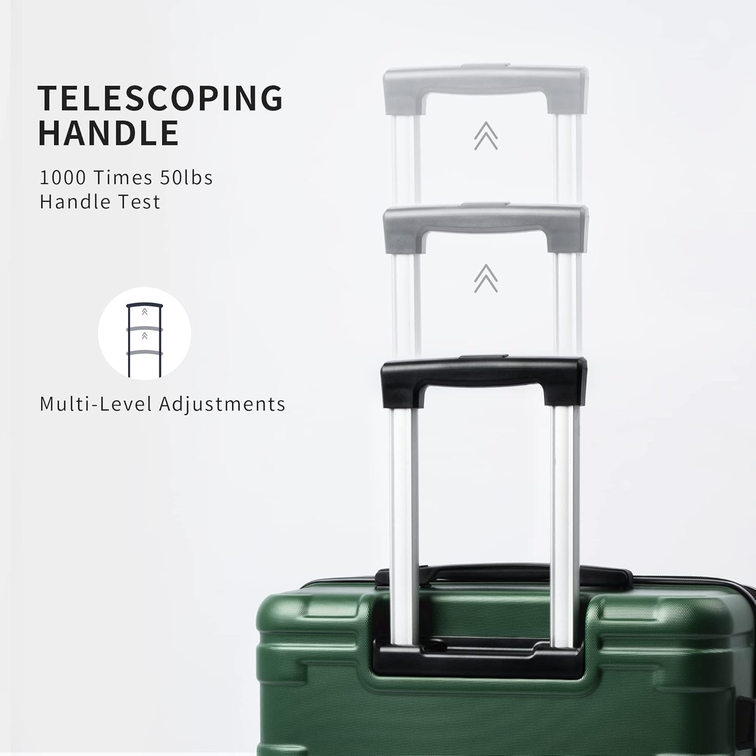 review Merax 3 Pcs Luggage Set Expandable Hardside Lightweight Spinner Suitcase with TSA Lock (Green)