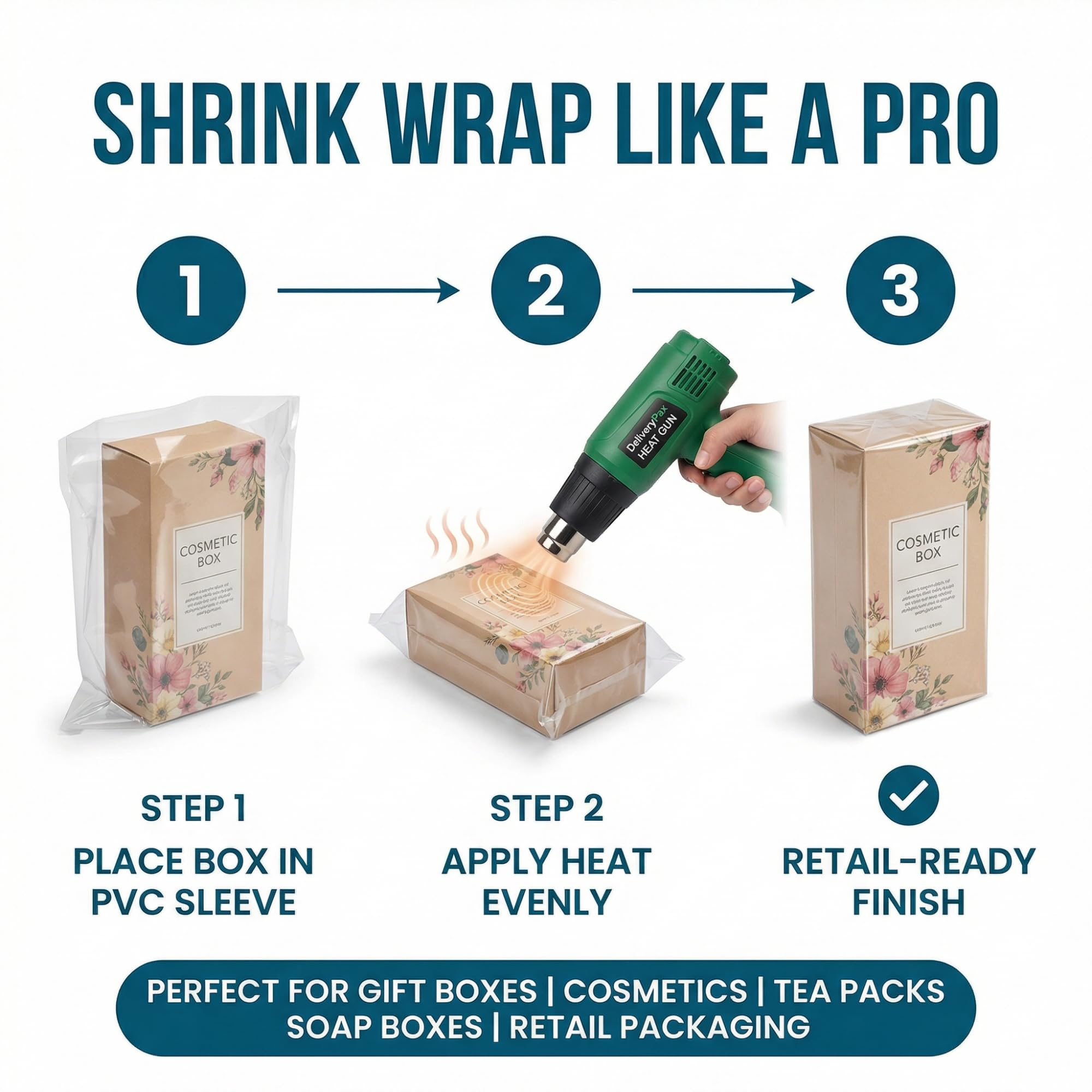 Delivery Pax 2000W Heat Gun Kit - Shrink Wrap & Repair -10 Delivery Pax 2000W Heat Gun Kit - Shrink Wrap & Repair -10