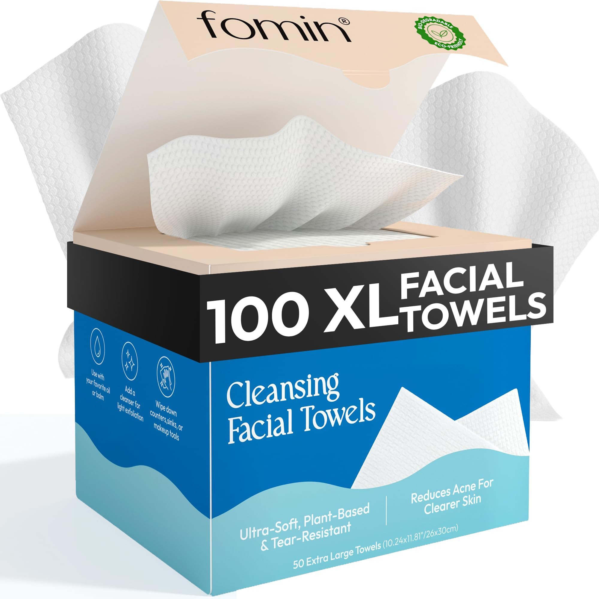 Amazon.com: FOMIN Disposable Face Towels - 100 Count XL