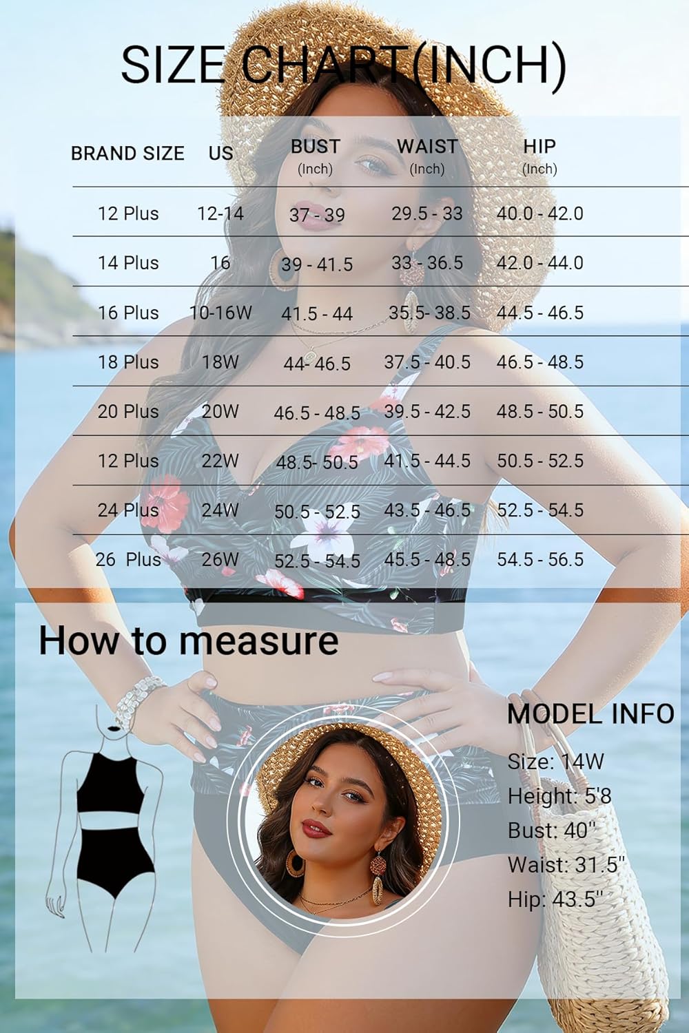 Women's Plus Size High Waisted Bikini - Two Piece Swimsuit Tummy Control Bathing Suit 2025 Twist Swimwear - Image 6