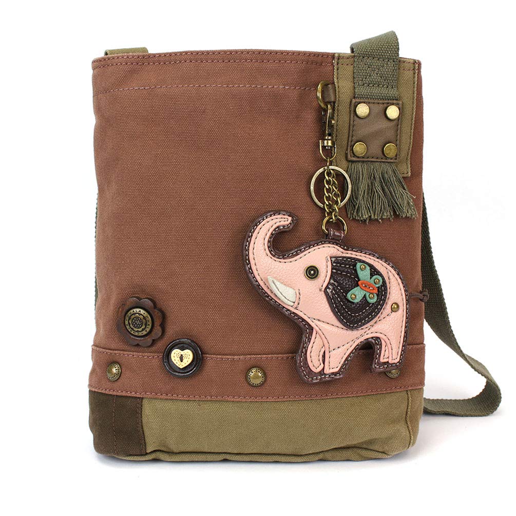 CHALA Patch Cross-Body Women Handbag, Canvas Messenger Bag Olive, Metal Charming Cross - Oliv, Medium — view 87