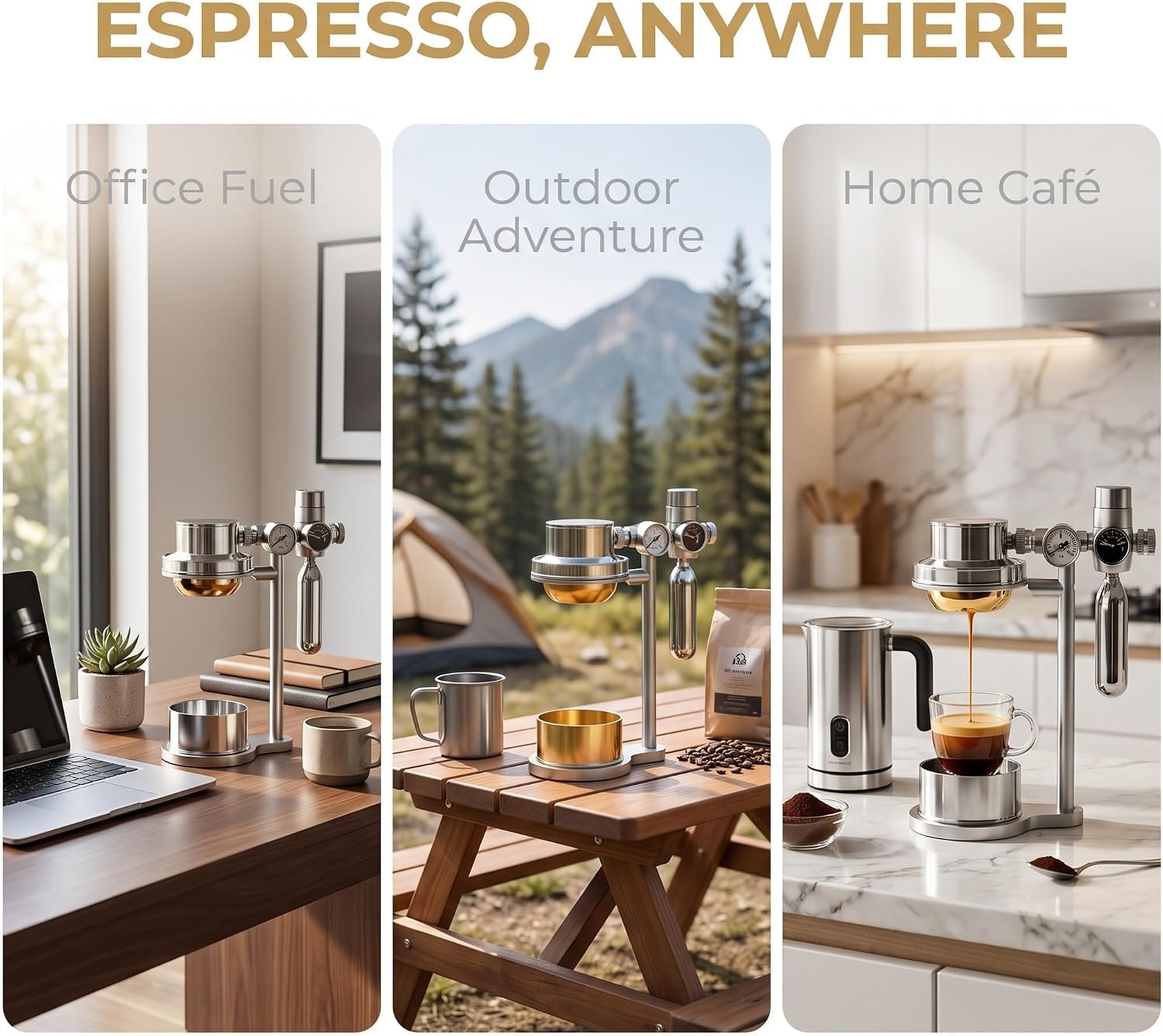 Macchina Da Caffè Pneumatica Da 58 Mm, Caffettiera Manuale A Pressione D'aria, Estrazione Ad Alta Pressione A 9 Bar, Capacità Della Camera 100 Ml, Con Manometro E Valvola Di Sicurezza, Per Uso