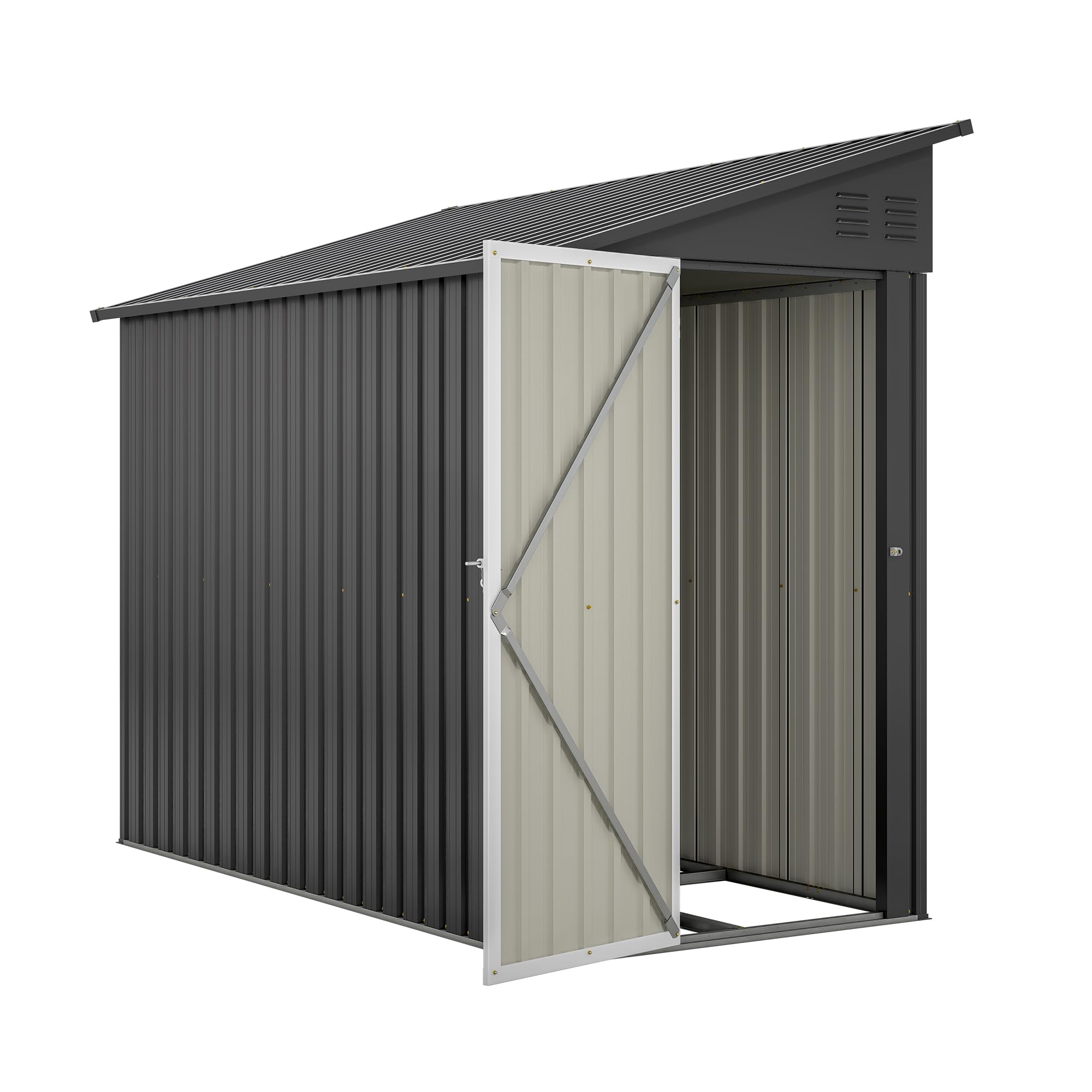 Amazon.com : 4' x 8' Metal Outdoor Tool Storage Shed, Garden