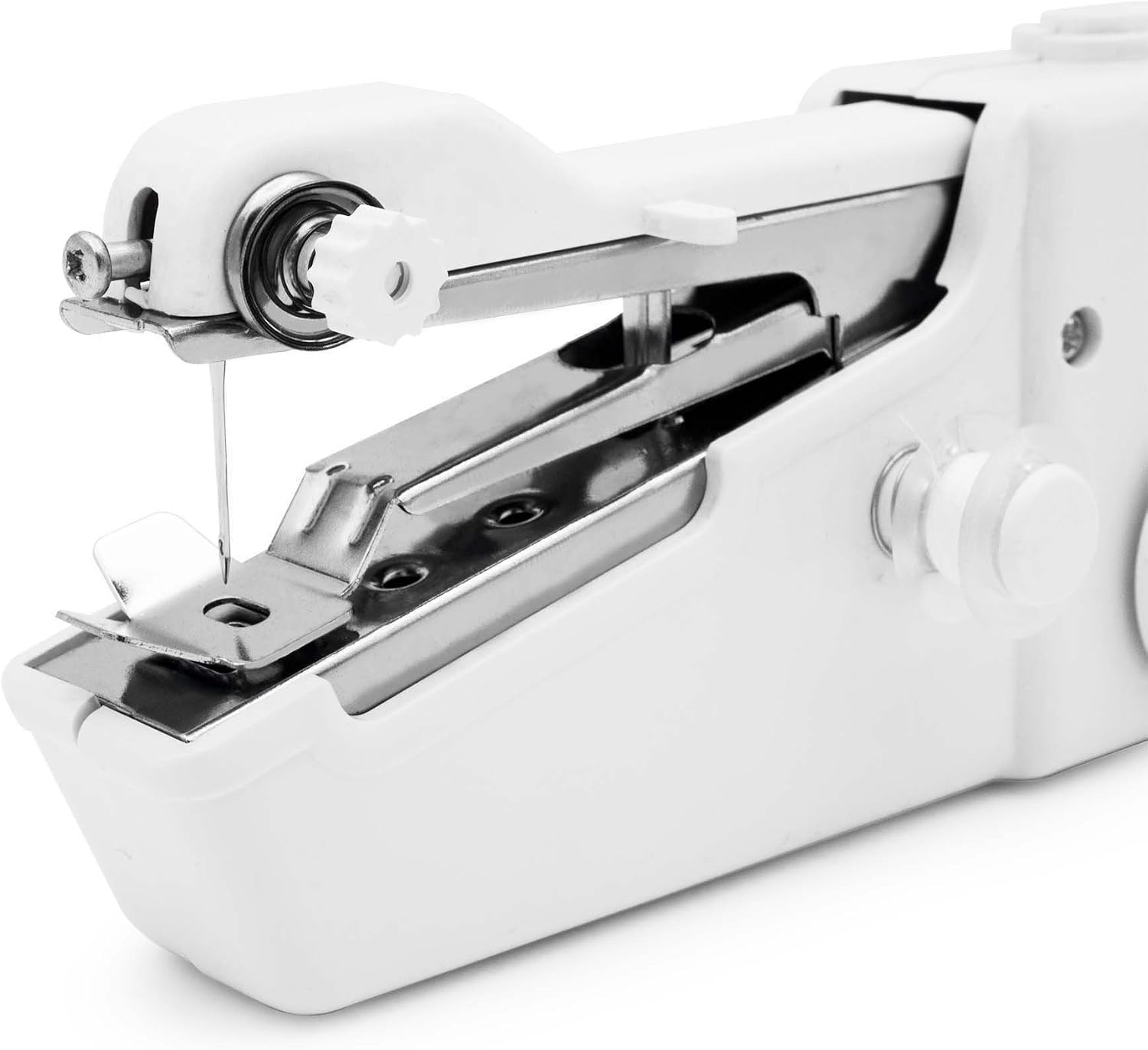 Amado Portable Sewing Machine, Mini Handheld Sewing Repair Kit for Fabric and Kid’s Cloth, Lightweight Craft Single Thread Sewing Machine, Battery Operated Mini Sewing Kit for Home and Travel Use