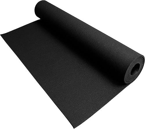 IncStores Rollo de suelo de goma resistente de 3/8 pulgadas de grosor, suelo de goma reciclada flexible para un sótano, gimnasio en casa, cobertizo