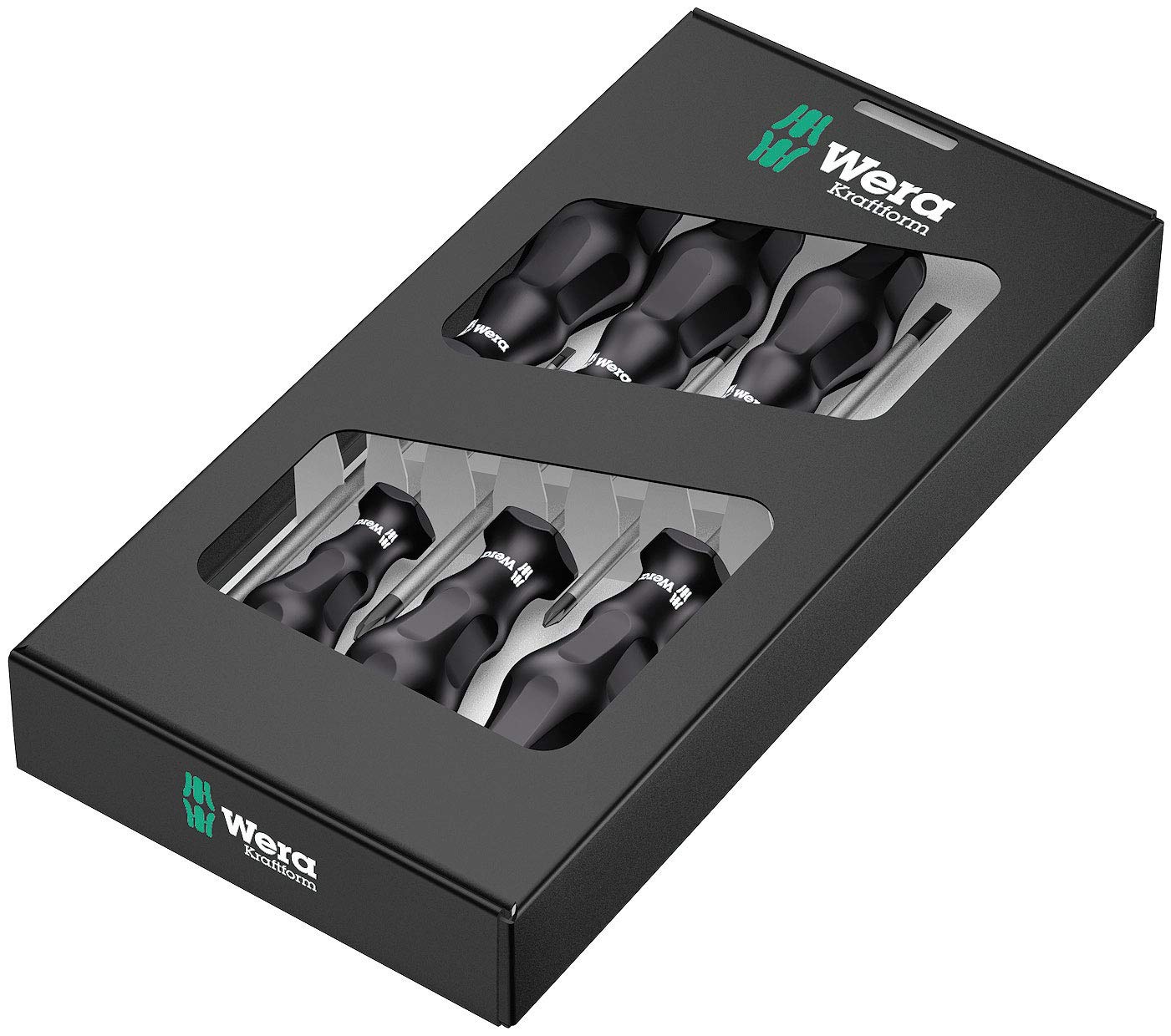 Wera Kraftform Classic 1734/6 Slotted/Phillips Screwdriver Set, 6-Pieces