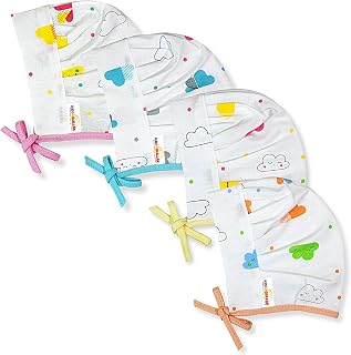 KIDSGULLAK Unisex New Born Baby Cotton Caps | Soft Hosiery Material | Stretchable, Skin-Friendly & Ideal for Daily Use Bre... Price In India