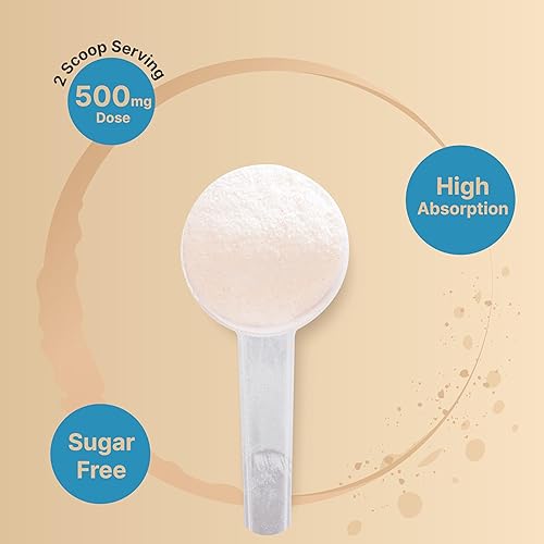 Miniatura 5 de Glicinato de magnesio en polvo para sueño y relajación, 16 onzas, 500 mg quelado para alta absorción, sabor a durazno y mango, soporte muscular