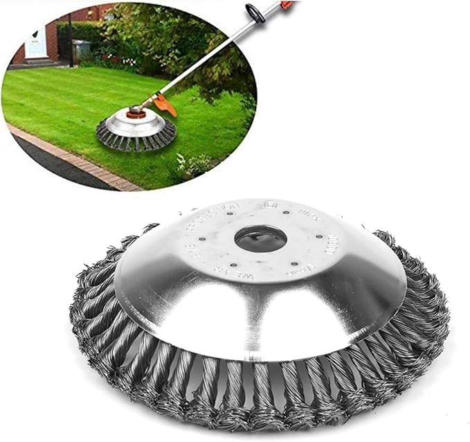 8 inch Rotary Weed Brush Joint Twist Knot, Steel Wire Wheel Brush