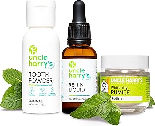 Uncle Harry's Natural Remineralization Kit with Tooth Whitening - 3 Products Strengthen Weak Enamel, Brighten Smile, & Correct Oral Care Issues (1 kit)