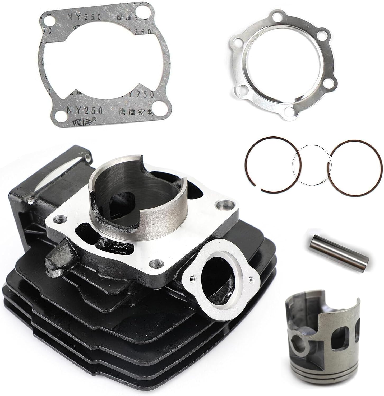 Engine Cylinder Piston Gasket Top End Rebuild Kit STD 66mm for Yamaha DT175 MX175 1978-1981 Replace 2A7-11311-00