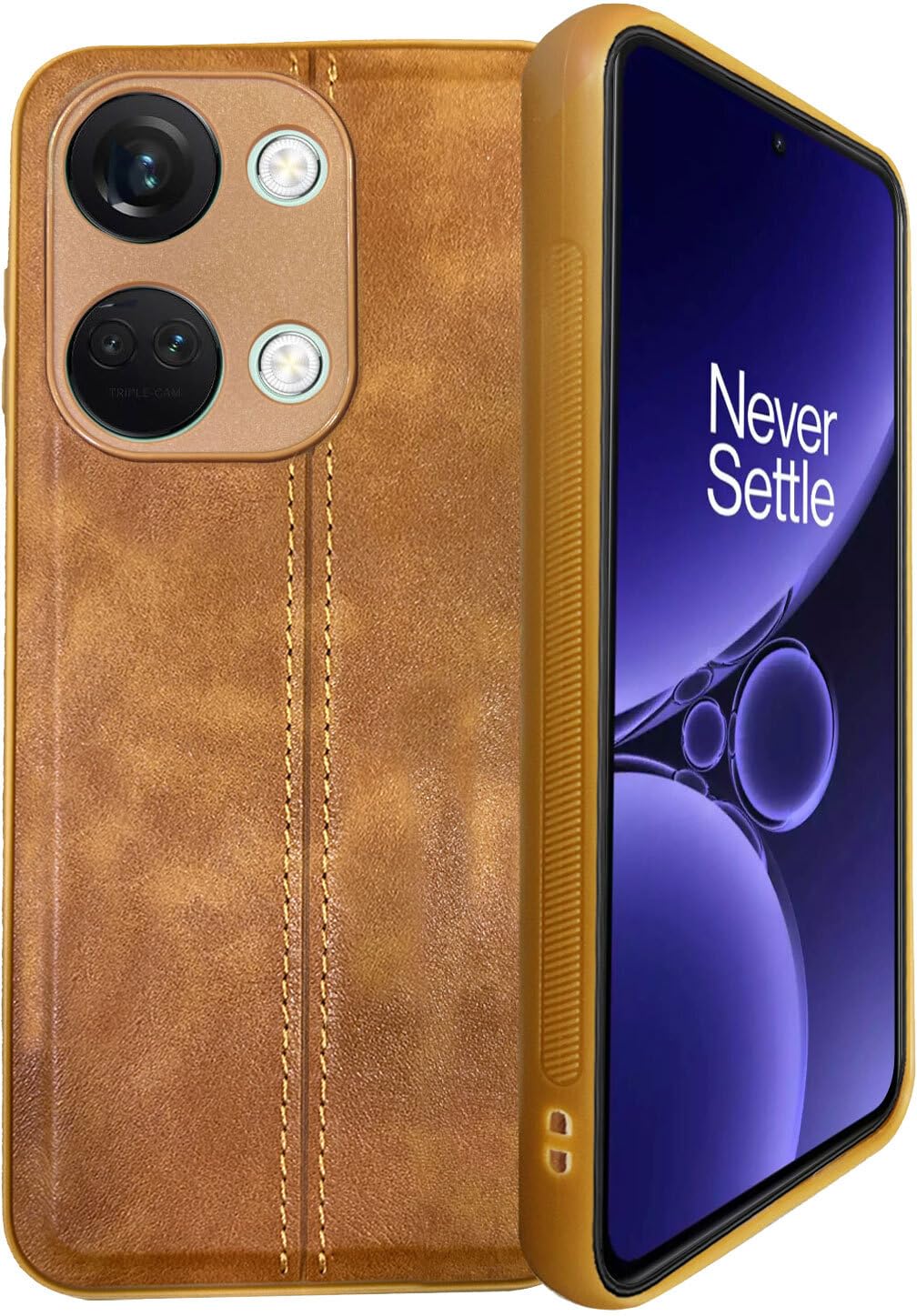 A rtistque Premium Thread Leather Back Cover Case for OnePlus Nord 3 5G | Drop Protection | Smooth Grip | Raised Camera Edges| Oneplus Nord 3 Back Cover - Brown (B0CDCDR9PC) Amazon Price History, Amazon Price Tracker