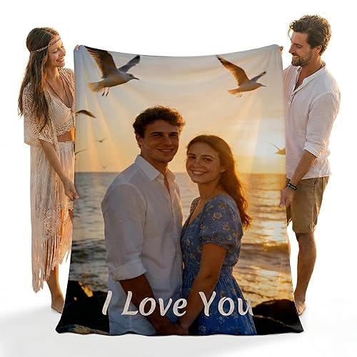 Ship Next Day Custom Skin Friendly Blanket with Picture Photo