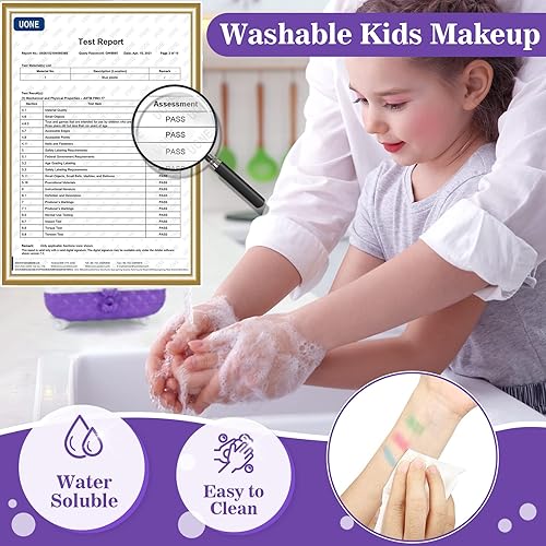 Miniatura 5 de Flybay Kit de maquillaje para niños para niñas, juguetes de maquillaje lavables para niñas, kit de maquillaje real para niñas pequeñas para niños de