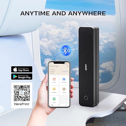 Miniatura 3 de iDPRT Impresora portátil inalámbrica para viajes, 300 DPI sin tinta, térmica, pequeña impresora para uso doméstico, oficina, vehículos, impresora