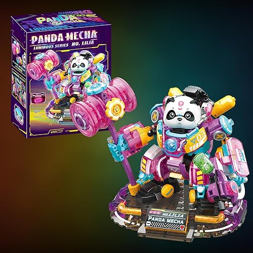 Miniatura 9 de HEGOAI Mini Panda Friends - Juego de construcción de animales lindos, juguetes creativos de construcción para niños y niñas de 6 a 12 años, 618