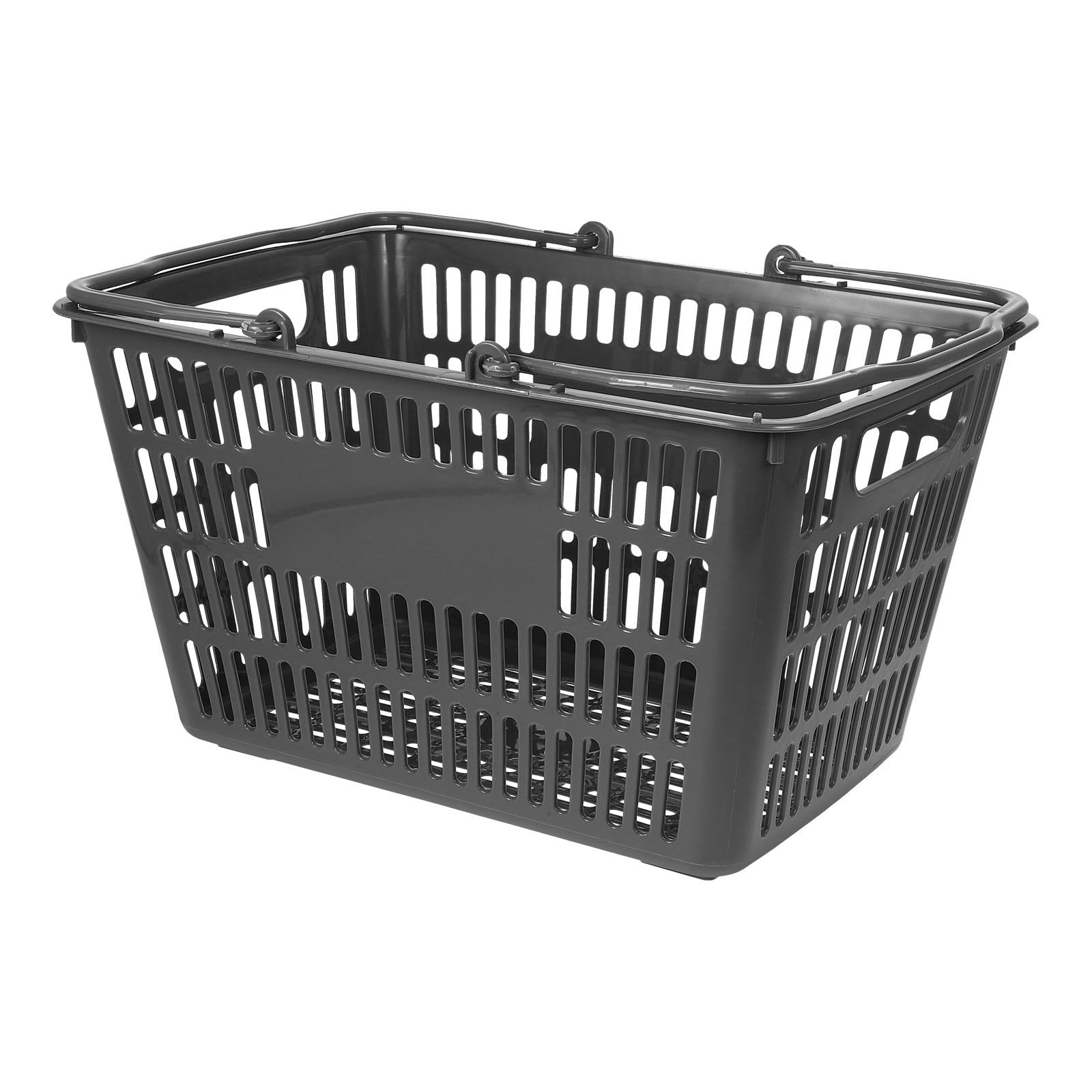 Cesta para almacenamiento de plástico con doble asa ligera para artículos de tocador