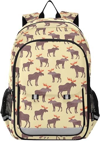 Kids Backpack Moose School Bags for Boys Girls