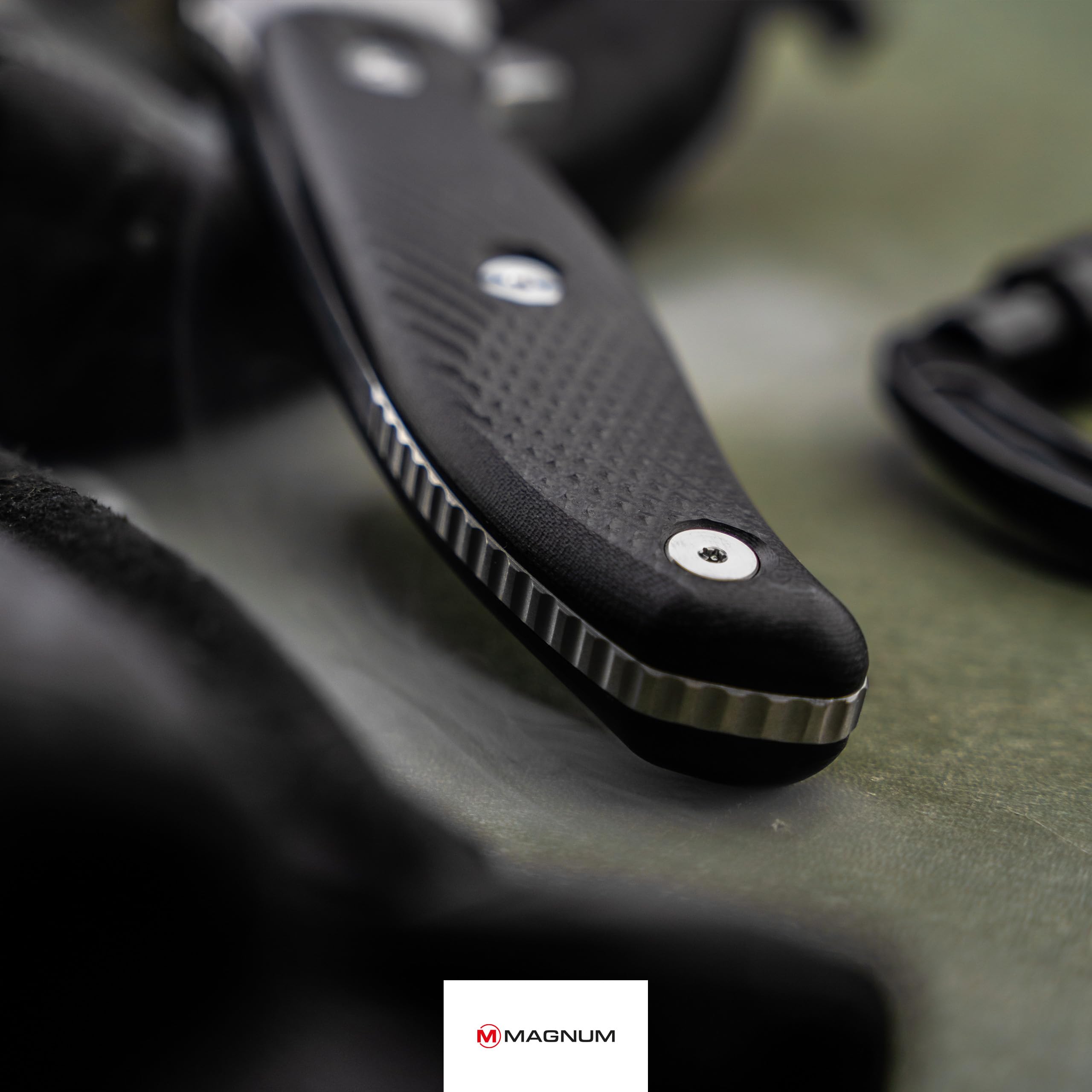 Magnum® Collection 2025 - taktisches Messer feststehend mit 15,1 cm Klinge - Sammlermesser Limited Edition - großes Outdoor- & Survival-Messer - Pfadfinder Fahrtenmesser mit Leder-Scheide
