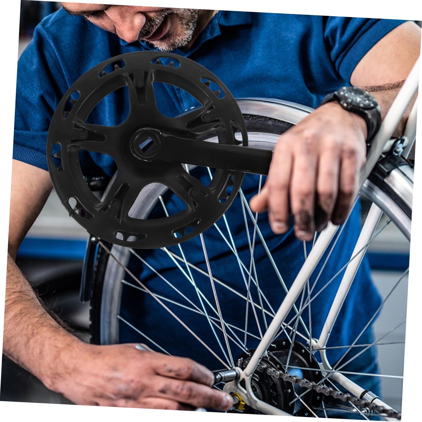 Fahrrad Kurbelgarnitur 1 Satz aus Stahl, Schwarz für Bike | Ersatzkurbelarm mit Vierkantloch, Präzise Lochschnitt Ausführung, für Reparatur Am Rad