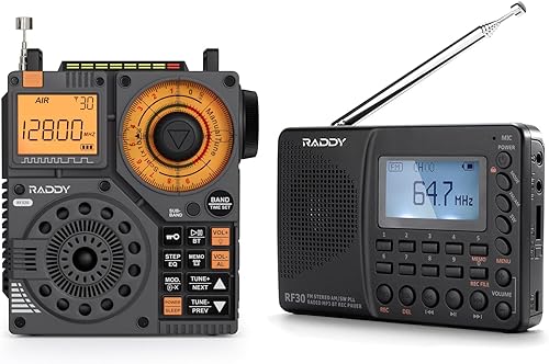 Miniatura 1 de Raddy RF320 APP Control Shortwave Radio, AIRFMAMVHFSWWB Receiver + RF30 Portable Digital AMFMSW Radio