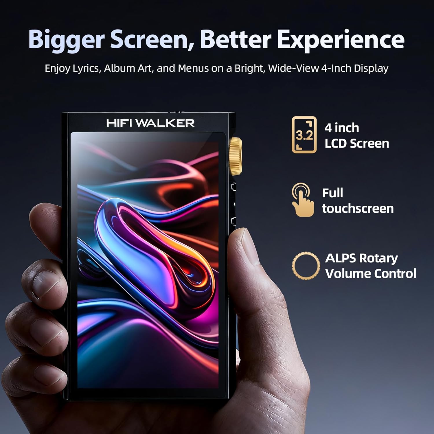 HIFI WALKER H20 Ultra bottom view with USB-C and TF card slot