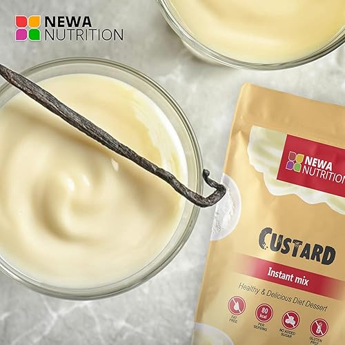 Miniatura 3 de Crema instantánea de natillas en polvo (vainilla), baja en carbohidratos, sin gluten, sin azúcar - 8 oz. Bajo en calorías 2.82 oz por porción. SIN