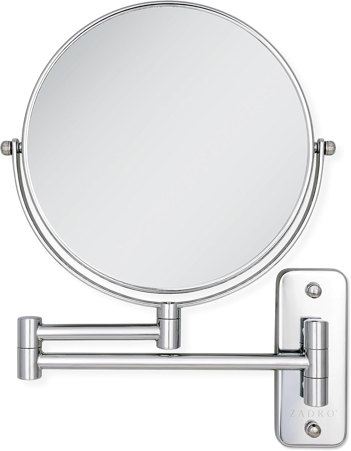 Zadro Wall Mounted Makeup Mirror with Magnification Folding