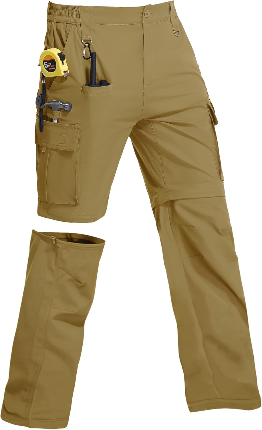 Men's Convertible Hiking Pants Zip Off Pants Mens Lightweight Quick Dry Cargo Pants for Fishing with 9 Pockets