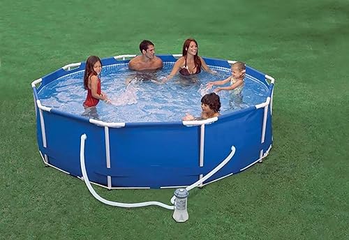 Miniatura 2 de TROONZ Piscina de marco redondo con bomba de filtro, piscinas familiares para diversión de verano familiar para todos los niños y adultos, 12 x 30